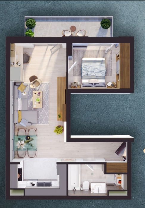 Apartament 2 camere, Elite City, 51mp, semifinisat, cu parcare inclusa in pret