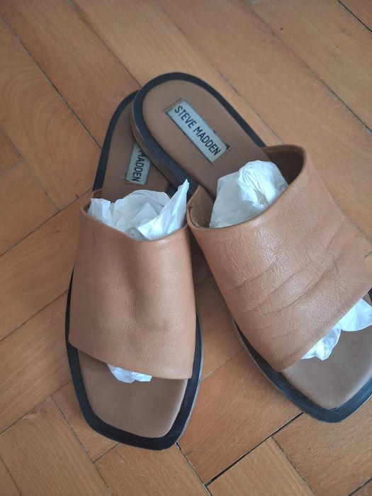 Дамски чехли STEVE MADDEN естествена кожа