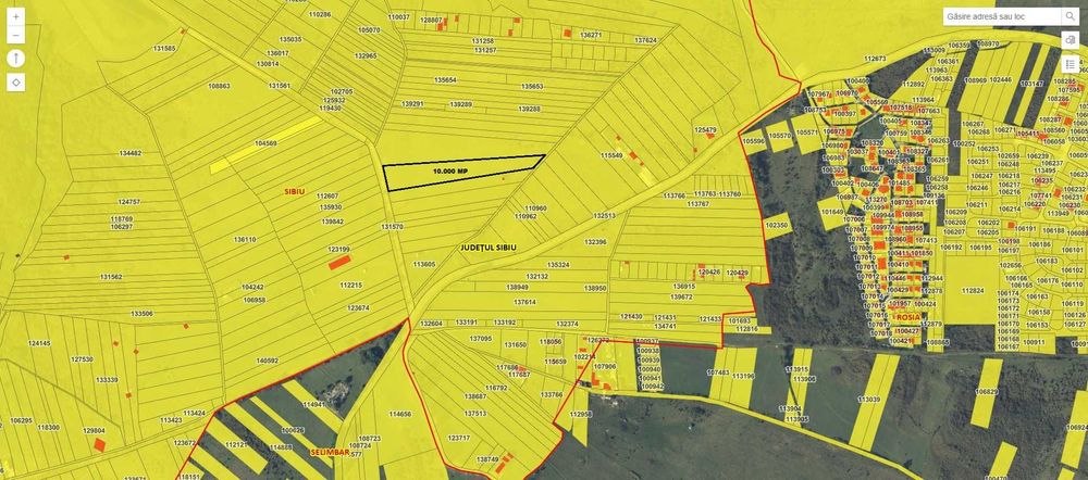 Vand teren extravilan 10.000 mp situat pe UAT Sibiu / zona Dealul Daii