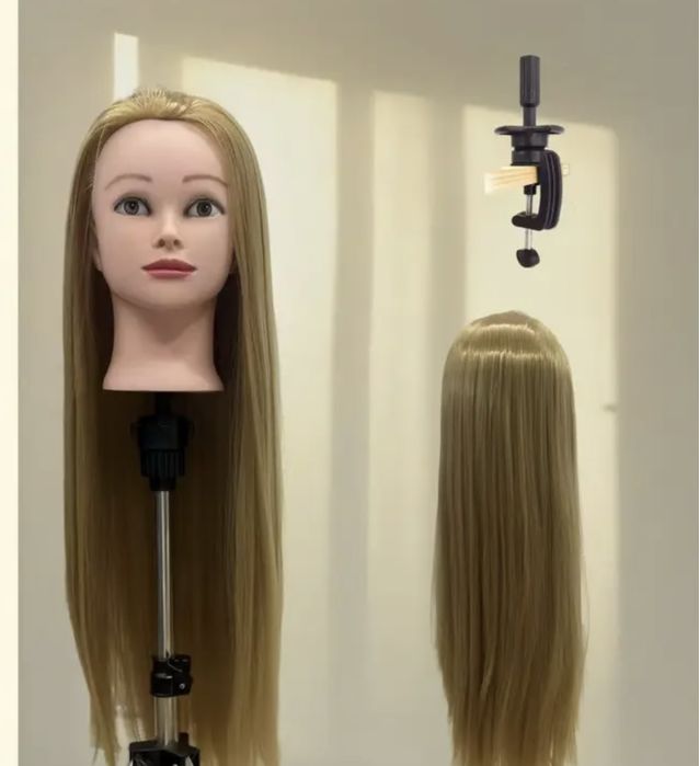 Тренировъчна глава със синтетична коса