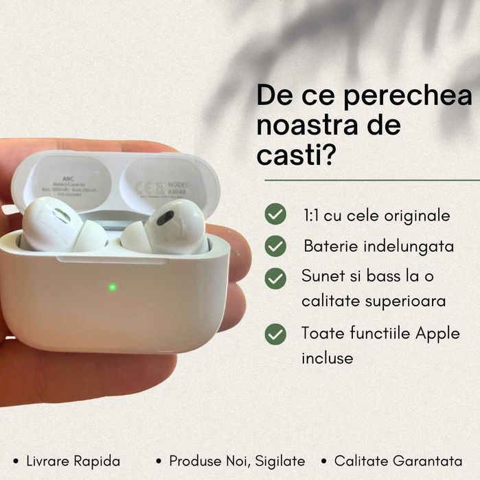 Căști wireless tip AirPods Pro, compatibile iPhone și Android – noi