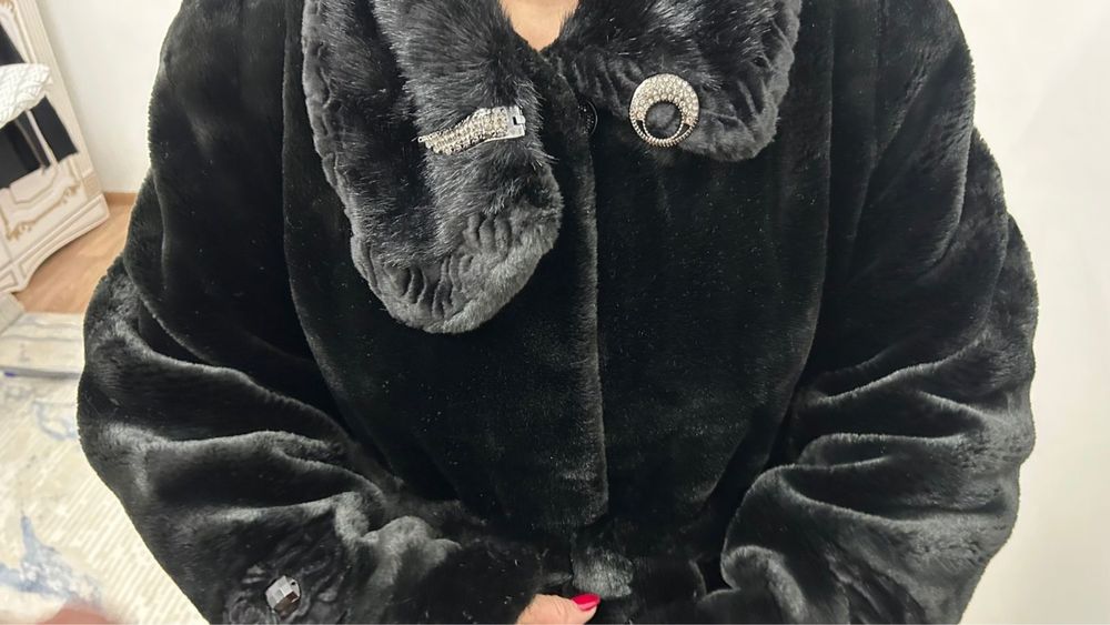 Шуба из мутона зима