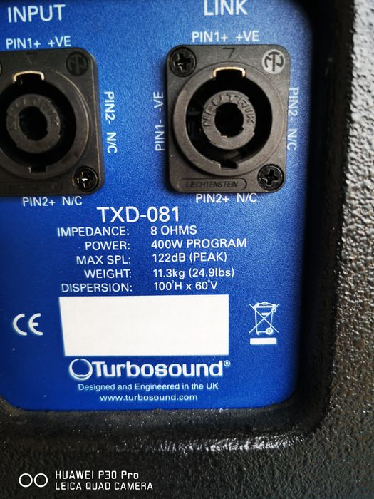 Boxe Turbosound TDX-081, 8OHM, 400W program