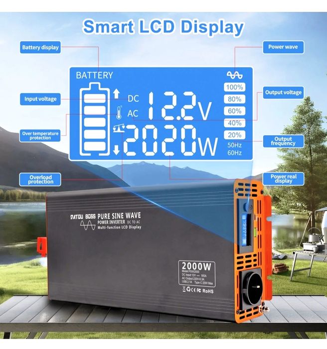 Inverter sinus pur 2000w 12v