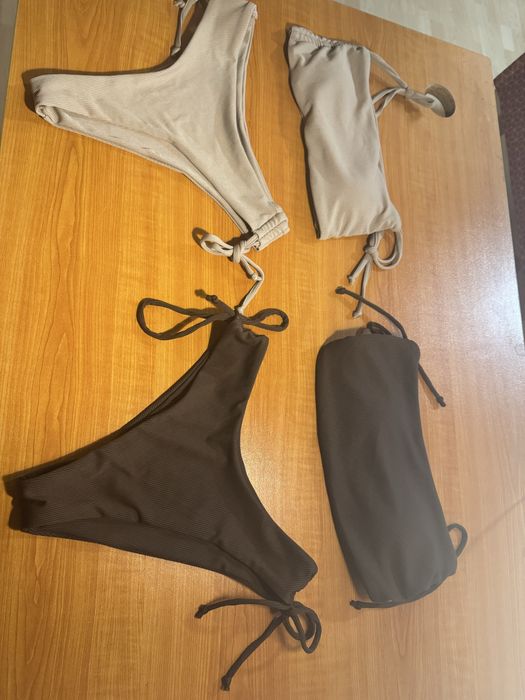 Бански чисто нови С/М кафеви бежови