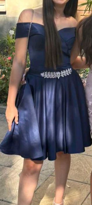 Официална тъмносиня рокля