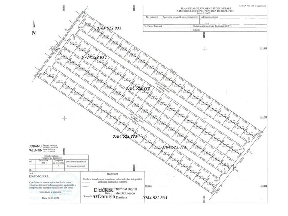 Teren intravilan GAZ si CURENT in comuna Berceni Ilfov