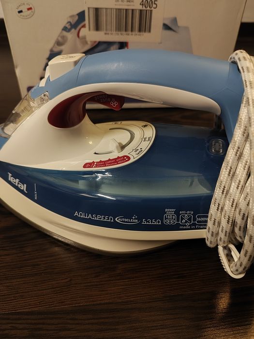 Fier de calcat Tefal AquaSpeed FV5350, Talpa Palladium, 2400 W, 0.3 l