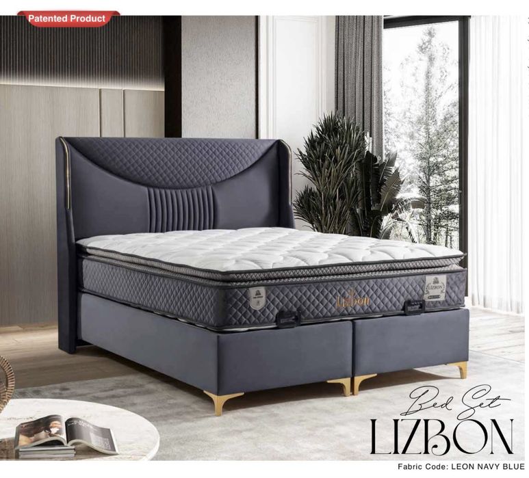 Тапицирана спалня Lizbon - Leon navy blue