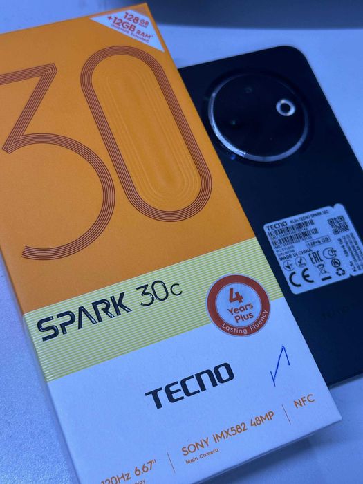 Смартфон Tecno Spark 30C, 128 гб (Аксу) лот 994729