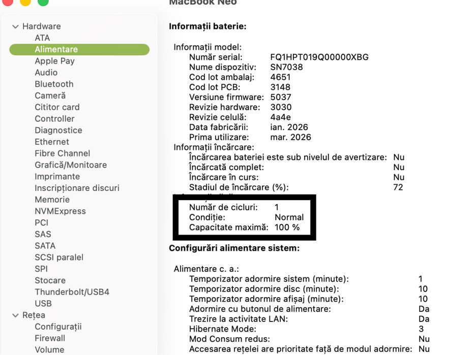 MacBook Neo 13-inch/ 256 Gb / Citrus / Cod produs: WR6C