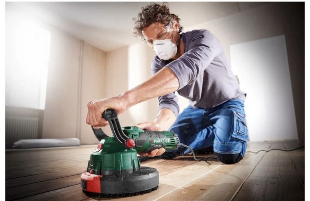 Шкуреща машина за стени и подове парксайд parkside модел б3 1050 вата