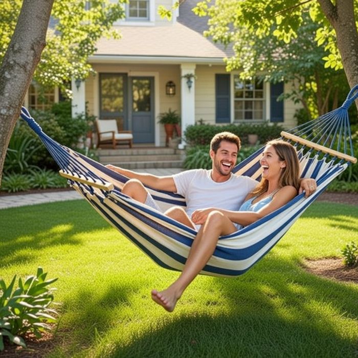 Хамак XXL с възглавница и чанта — максимален комфорт до 250 кг за рела