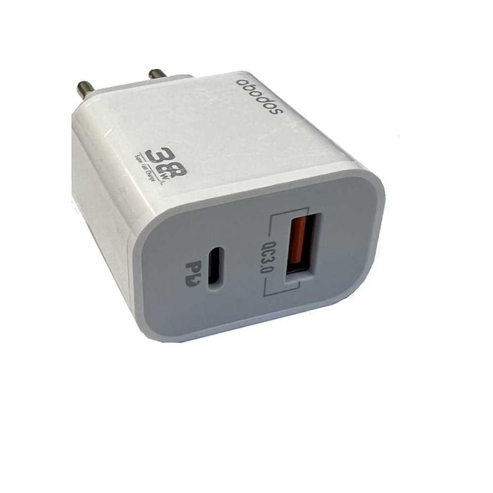Зарядно за телефон 220V 38W USB3.0 + Type C  Digital One SP00924 Fast