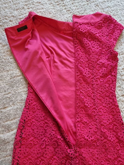 Rochie de zi marimea 38, sarafan S.Oliver, roz fucsia