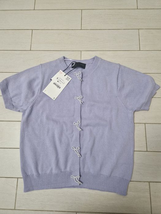 Bluza mov Zara tricot marime S