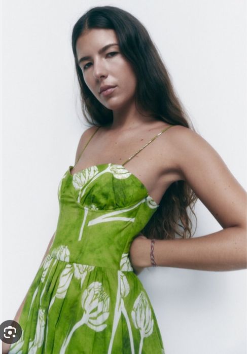 Rochie Zara din bumbac, măsura M, model corset