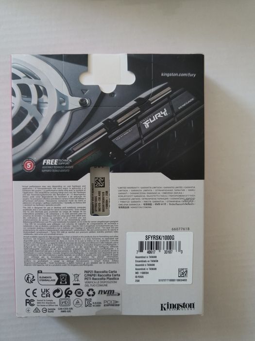 SSD Kingston Fury Renegate 1 TB Ново с 5 г. Гаранция