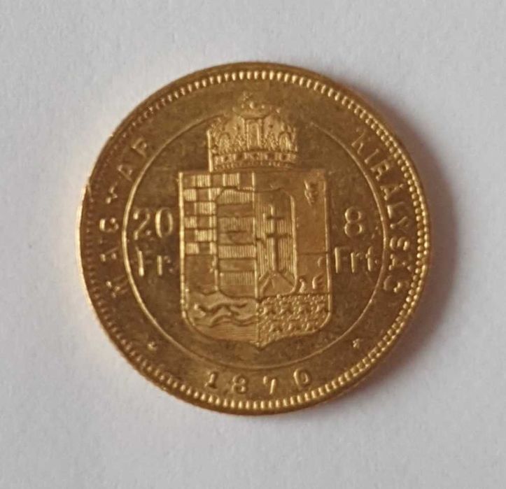 Moneda aur 20 franci francs 1870 Alba Iulia