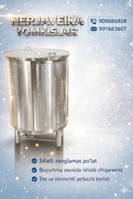 Nerjaveyka yomkis (bak) ishlab chiqaramiz | Istalgan o‘lchamda