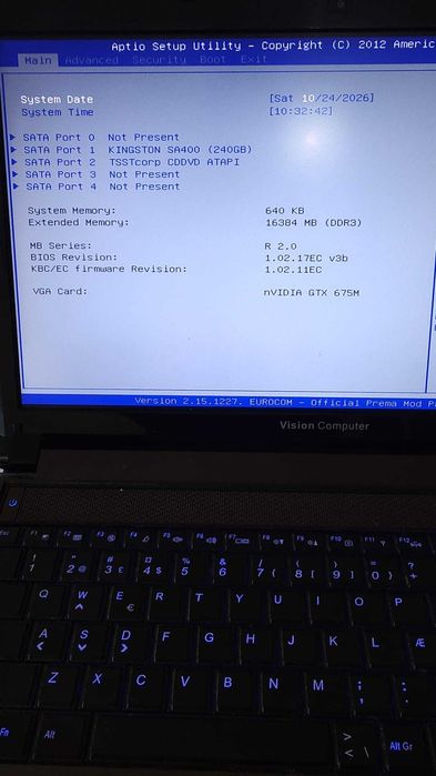 Laptop Eurocom Racer 2/ P150EM/ Clevo MXM 3.0b