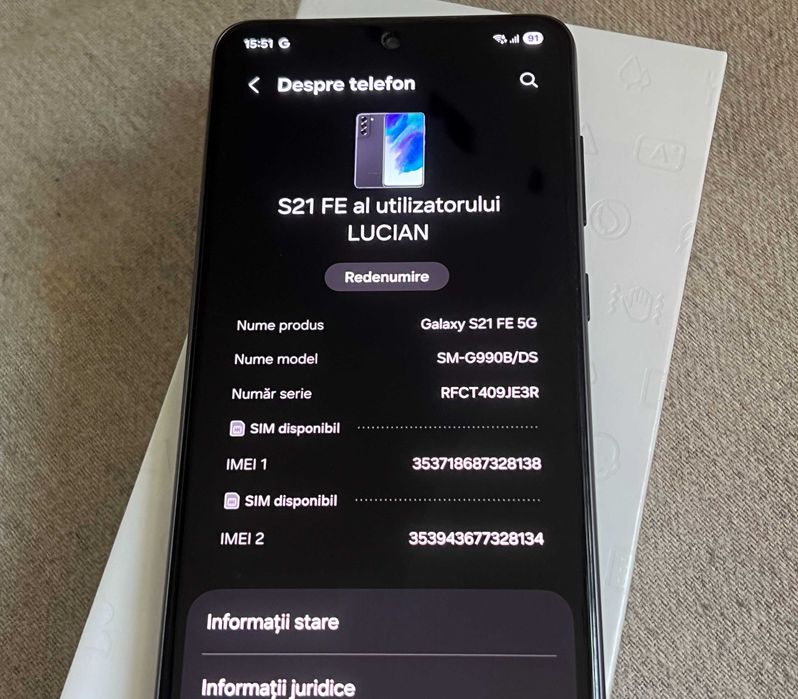 Samsung Galaxy S21 FE 5G 128GB 6GB RAM Graphite