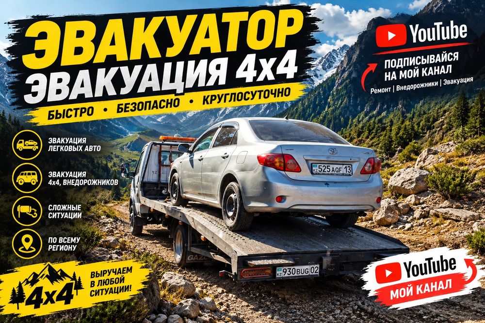 Эвакуатор алмалыбак эвакуация 4х4 жамбыл улан курты турар  чимолган