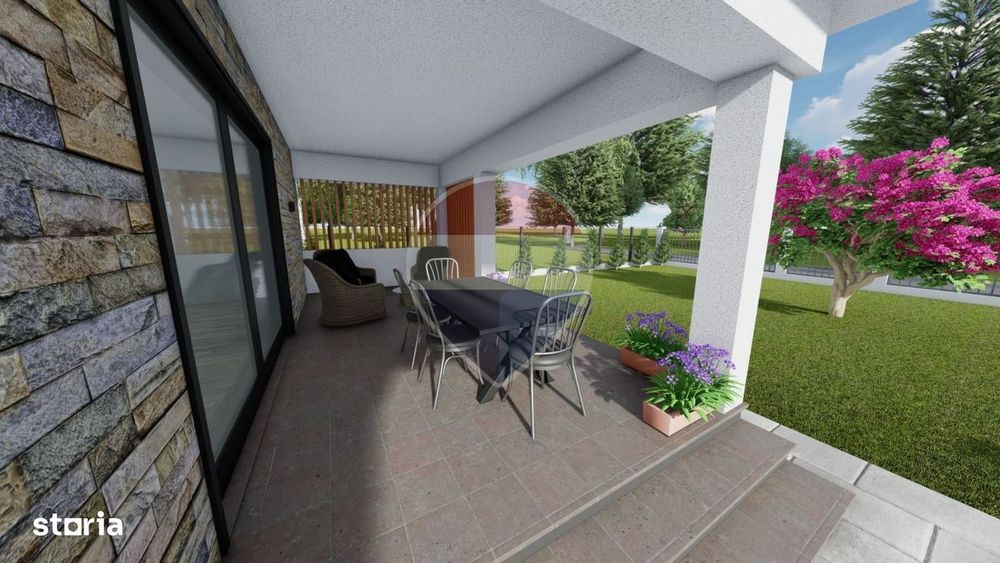 Casă nouă cu 4 camere LA ROSU si 550m2 teren Mocira, Maramureș