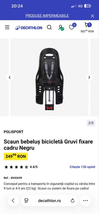 Scaun bicicleta copii