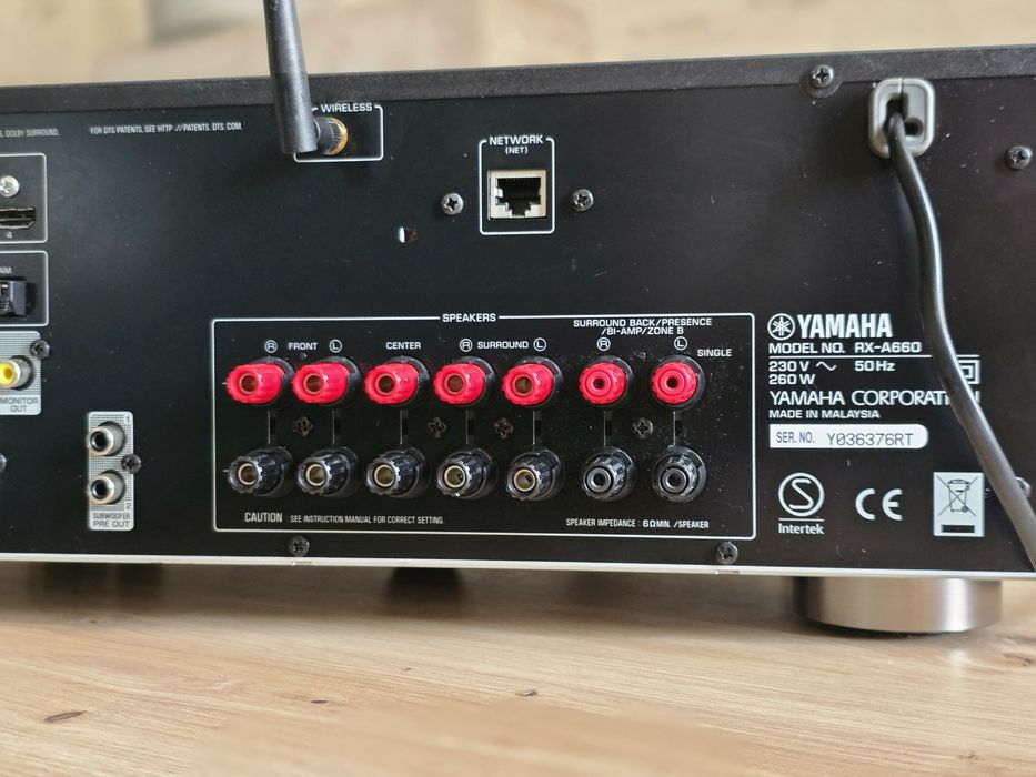 Receiver Amplificator Yamaha RX-A660 7.2 chanel 4K Dolby Atmos-  HDMI Arc Internet Bluetooth Spotify Bi-Amp