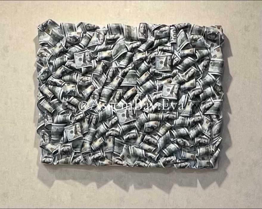 Панно-картина из денег