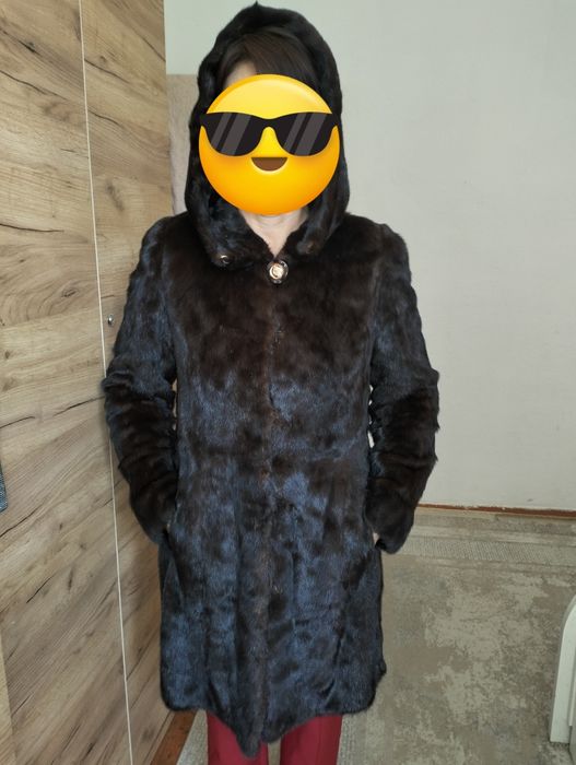 Норковая шуба коричневая