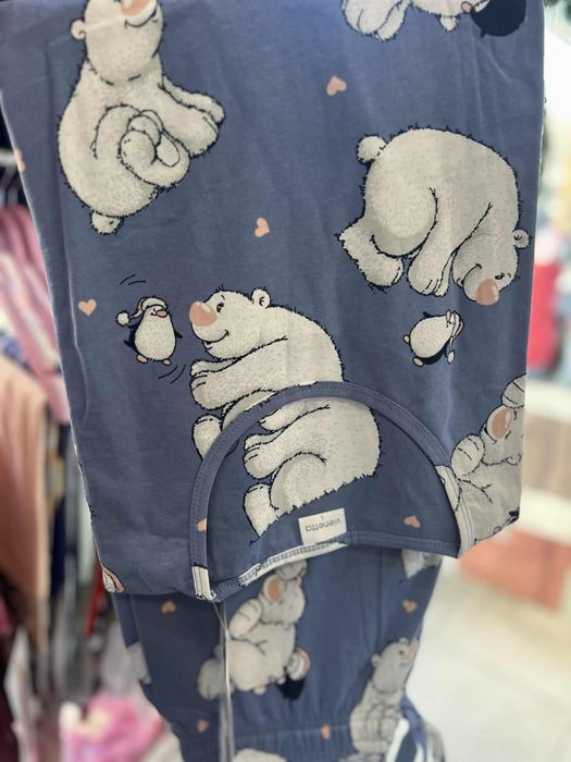 Пижама с мече- Дълго долнище  и дълъг ръкав