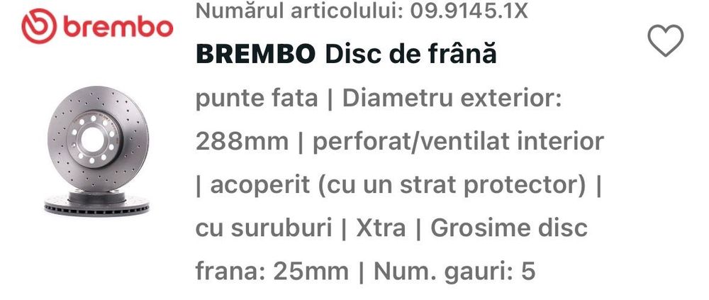 Set față/spate Brembo