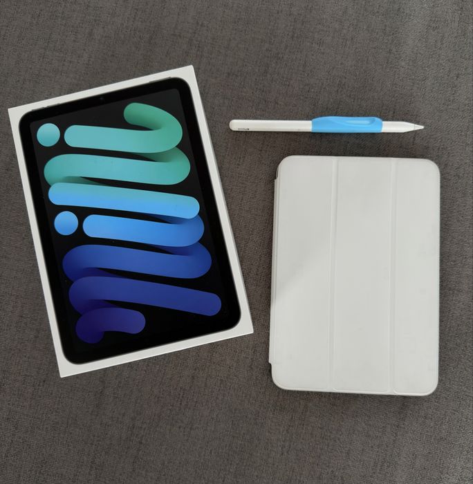 Vand combo iPad mini 6 wifi 256 gb cu apple pencil pro si husa