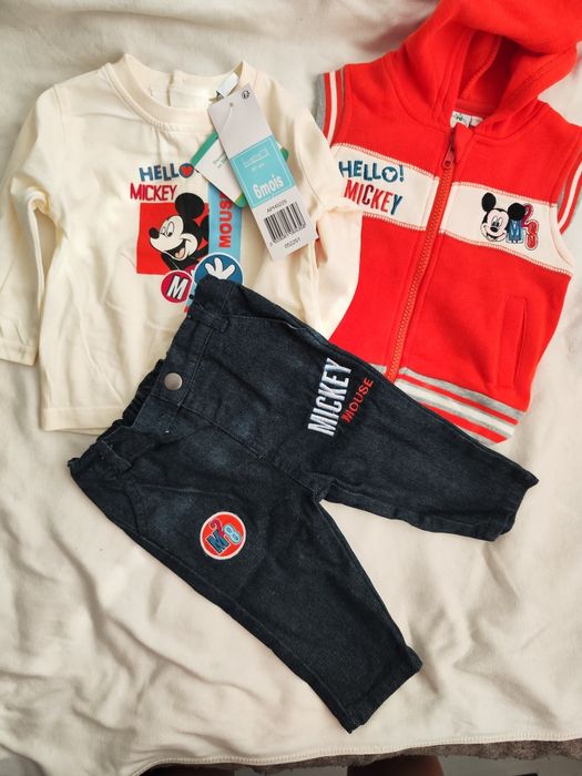 Бебешки комлектчета 6 месеца, горнище, бандани