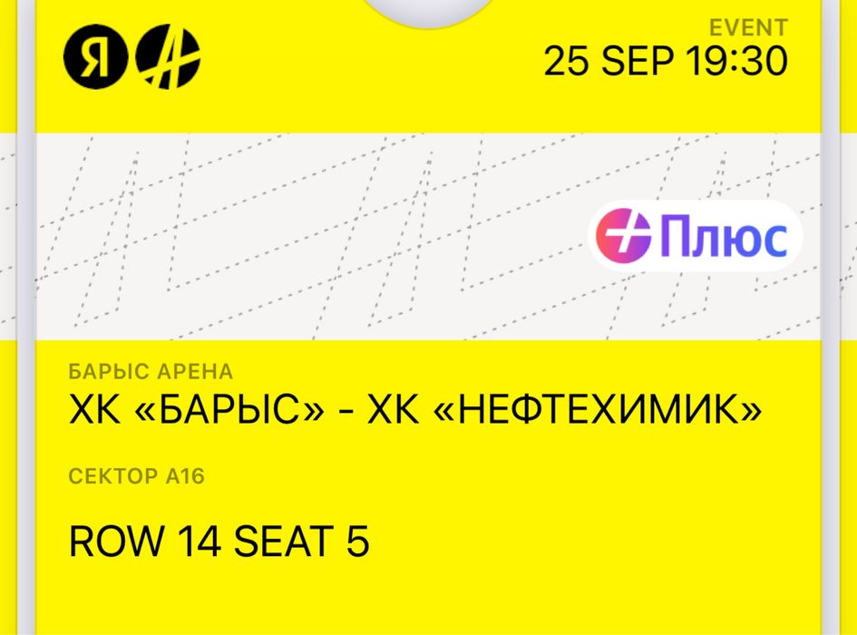 Билеты Барыс-Нетфихимик