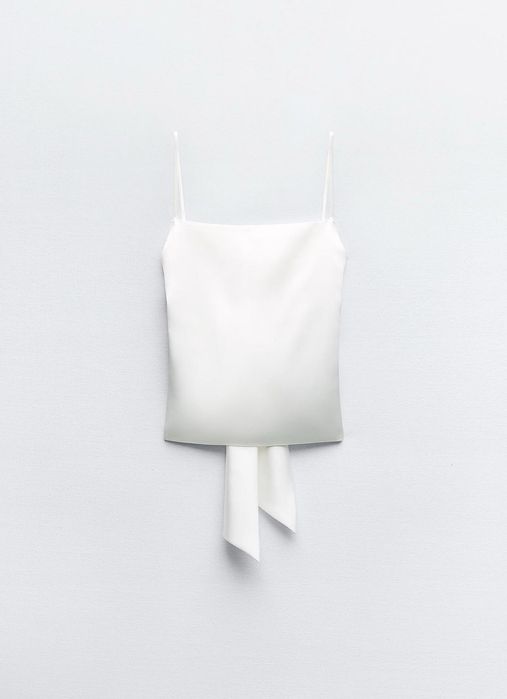 Топ zara с бантом на спине Xs