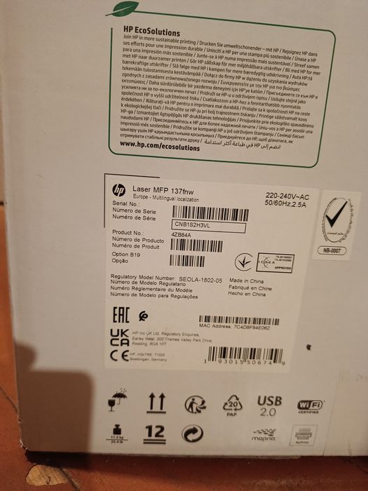 Принтер - сканер Laser MFP 137 fnw HP