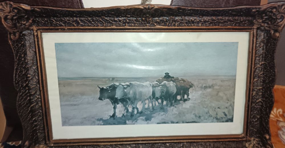Tablou carul cu boi 1981