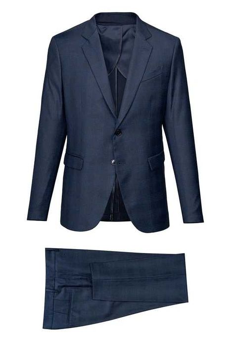 Sacou/Costum Bigotti bleumarin în carouri – mărime mare (aproape nou)