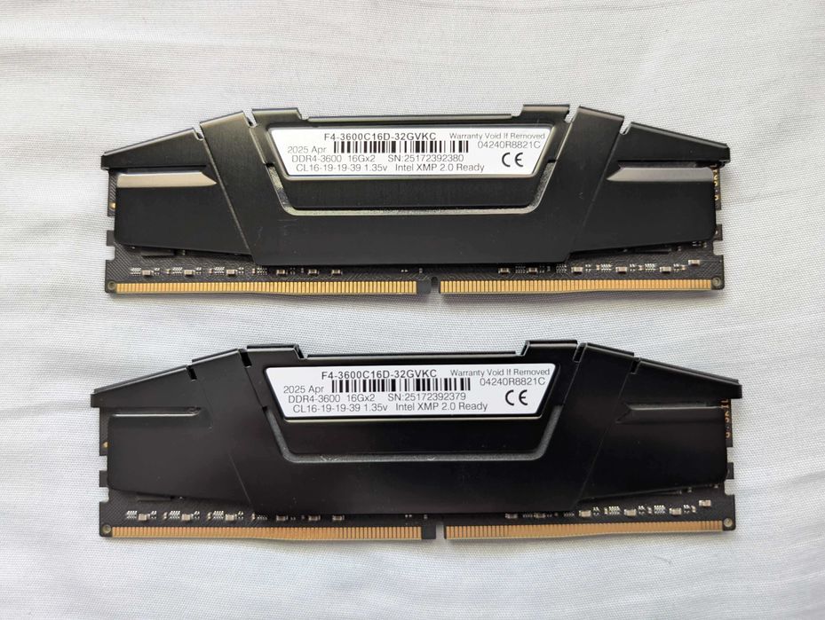 32GB 3600Mhz CL16 - DDR4 RAM памет - G.Skill Ripjaws