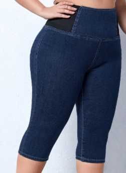 Страхотни дънки 7/8 нови с ластик в кръста - голям размер