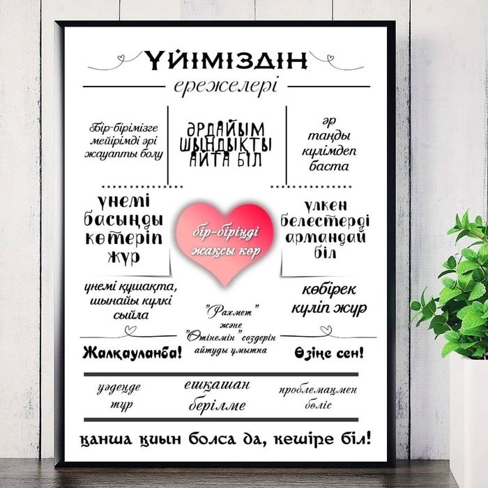 Уйдiн ережелер Правила дома