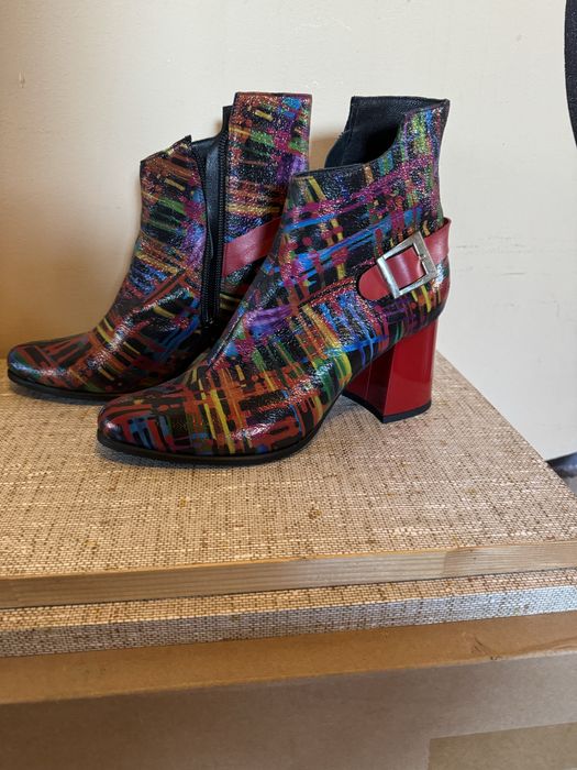 Ghetute multicolor, piele naturala