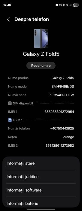 Vand samsung z fold