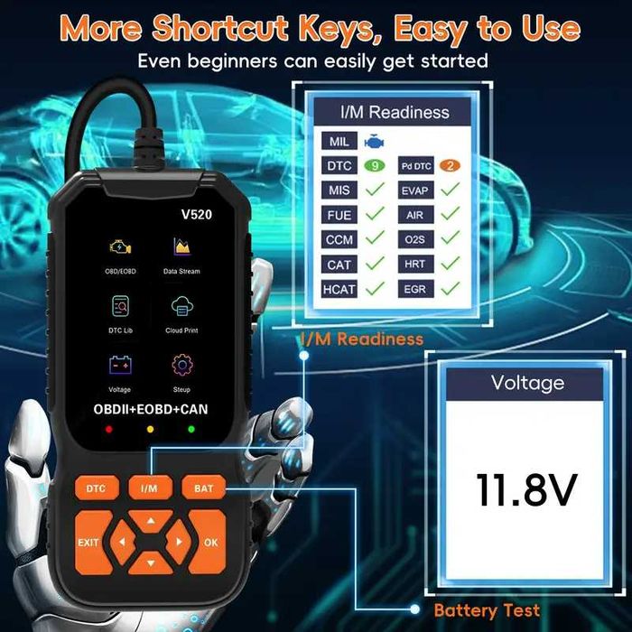 Уред за автоматична диагностика OBD2 Четец Скенер Автодиагностика