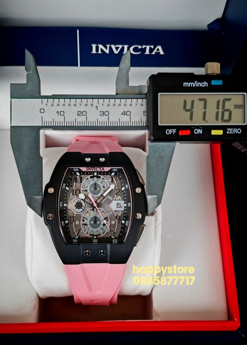 INVICTA Racing Strada Pink 47 mm, Инвикта нов ръчен часовник
