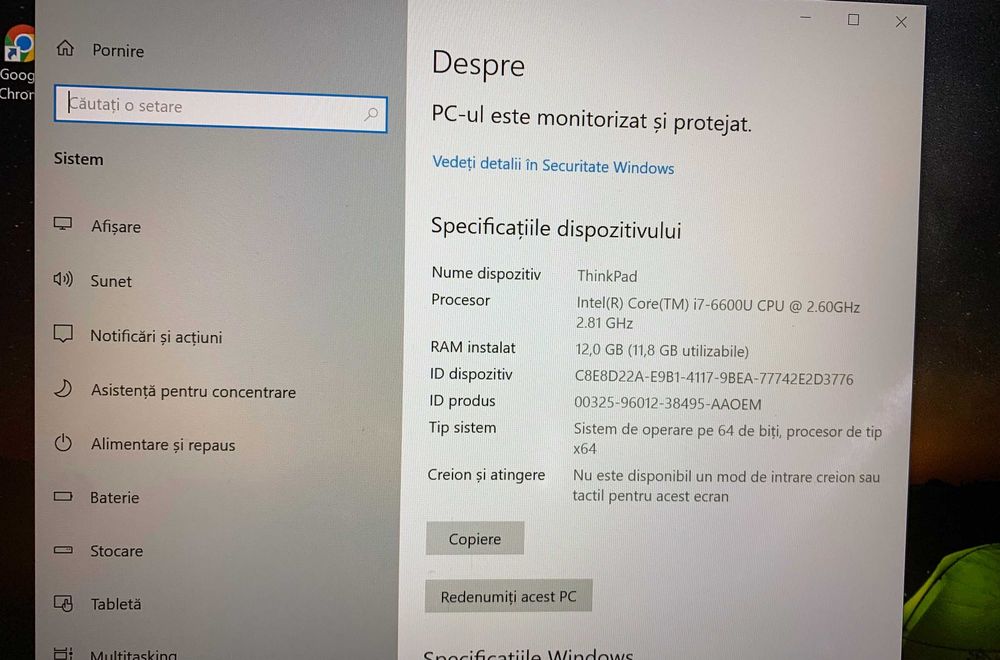 Lenovo T460s I7-6600U 12Gb Ram 256Gb SSD Full hd ips