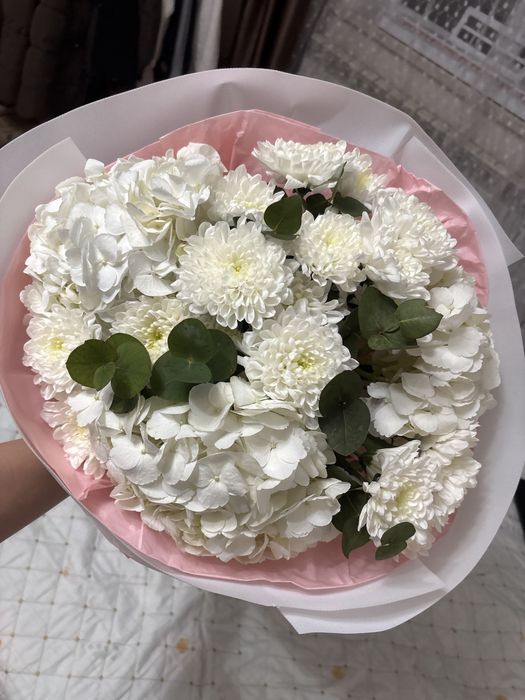 цветы, хрезантем+ гортензии